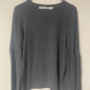 Michael Stars Charcoal Heathered Top size M